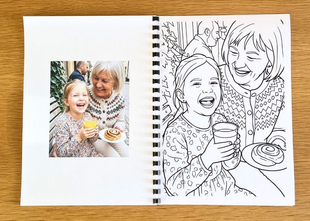 Personlig Målarbok med egna bilder